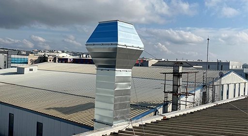 Çatı Tipi Fan ve Aspiratör Montajı